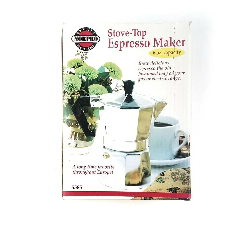 MOKA POT Espresso Stovetop Maker 3 cup 6 Oz Capacity 5585 Percolator New in Box
